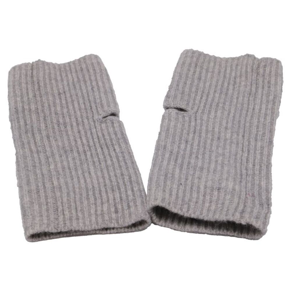 Club Monaco Ribbed-Knit Finger Gloves in Grey Cashmere